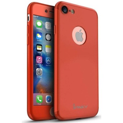 Husa Apple iPhone 7 IPAKY Full Cover 360 Rosu + Folie Cadou foto