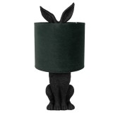 Cumpara ieftin Veioza Iepuras polirasina neagra textil verde 20x43 cm E27