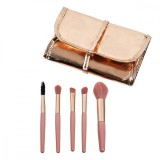 Set de pensule pentru machiaj, Beauty, 5 buc., Cu geanta, 10 x 3 x 16,5 cm