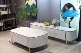 Cumpara ieftin SET COMODA TV BENCH+MASA CAFEA MDF CULOARE ALB