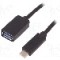 Cablu USB A soclu, USB C mufa, USB 3.0, lungime 0.25m, {{Culoare izola&amp;#355;ie}}, QOLTEC - 50421