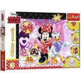 Puzzle Trefl Minnie si Daisy sclipici 100 piese