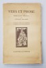 VERS ET PROSE - MORCEAUX CHOISIS par STEPHANE MALLARME , frontispice d &#039;apres PAUL GAUGUIN , 1926