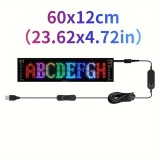Display Led flexibil matrix interior USB Bluetooth APP 60 cm x 12cm - 60cm x 12 cm
