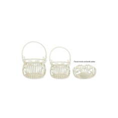 Mareste Set doua cosuri fier forjat antik white XZ-66