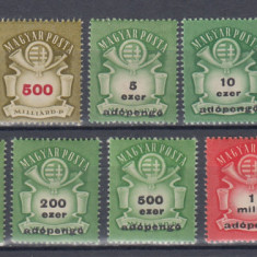 UNGARIA 1946 STEME I + II STEMA UNGARIEI SERII MNH