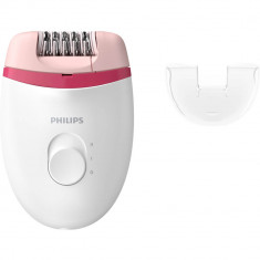 Epilator Philips Satinelle BRE235/00, 2 viteze, Cap de epilare lavabil, 1 accesoriu, Alb/Roz