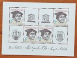CEHOSLOVACIAIA-1983-&#039;&#039;EXPO-NORDPOSTA -ANIV. LUTHER&#039;&#039;-colita-MNH -NESTAMP, Nestampilat