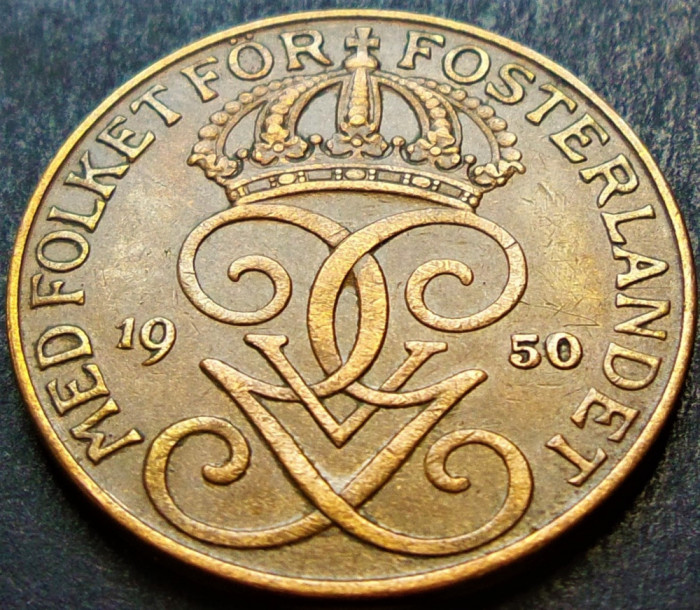Moneda istorica 5 ORE - SUEDIA, anul 1950 * cod 59