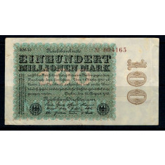 Germania 1923 - 100 Millionen Mark, circulata