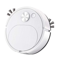 Robot aspirator, cu incarcare USB, aspiratie puternica, buton ON/OFF, tehnologie de cartografiere inteligenta, alb