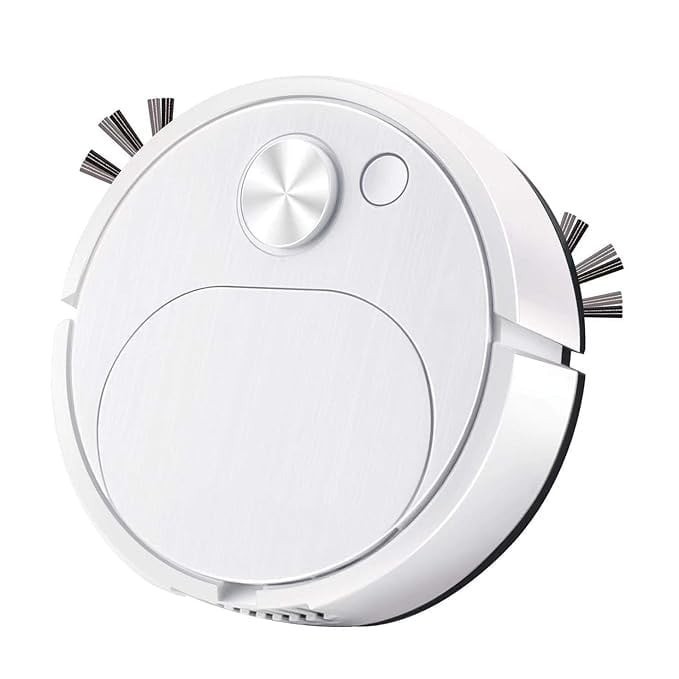 Robot aspirator, cu incarcare USB, aspiratie puternica, buton ON/OFF, tehnologie de cartografiere inteligenta, alb