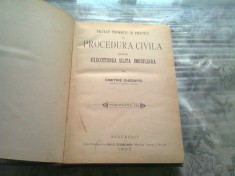 TRATAT TEORETIC SI PRACTIC DE PROCEDURA CIVILA DESPRE EXECUTIUNEA SILITA IMOBILIARA - DIMITRIE CHEBAPCI VOL.III foto