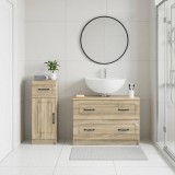 Cumpara ieftin Set de dulapuri pentru baie, 2 piese UTRECHT Stejar Sonoma