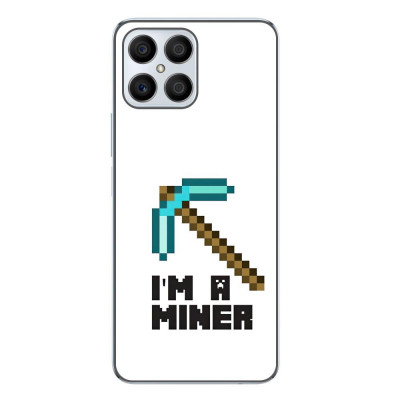 Husa compatibila cu Honor X8 Silicon Gel Tpu Model Minecraft Miner foto