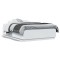 Gossi cadru de pat cu lumini led, alb, 120x190 cm, lemn prelucrat
