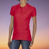 Tricou Polo Dama Bumbac Pique Slim Fit Maneca Scurta Rosu