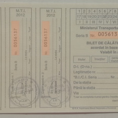 M3 C18 - 2012 - Document de transport gratuit pentru militari - clasa II