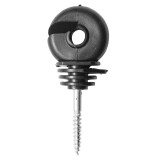 Izolator compact negru pentru gard electric, 87x37 mm, Breckner