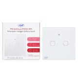 Intrerupator inteligent cu touch PNI SafeHome PT202L WiFi, 10A, control prin aplicatia Tuya Smart, compatibil cu Alexa si Google