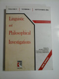 LINGUISTIC AND PHILOSOPHICAL INVESTIGATIONS