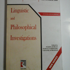 LINGUISTIC AND PHILOSOPHICAL INVESTIGATIONS