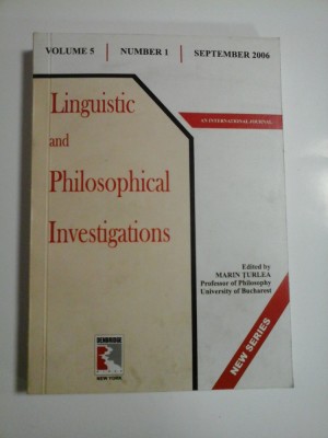 LINGUISTIC AND PHILOSOPHICAL INVESTIGATIONS foto
