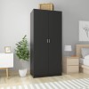 Sifonier Gossi Negru 90x52x200 cm Lemn Prelucrat Dulap Dormitor