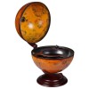 vidaXL Bar Glob Pamantesc Lemn Eucalipt, Harti Nautice Sec XVI, Maro 38x33x48cm Suport Sticle Vin si Bauturi
