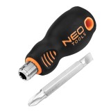 Surubelnita reversibila NEO Tools 6.0 mm x PH2, cu varf dublu magnetic