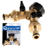 Distribuitor cu 2 cai cu supape GW3/4&quot; x 2 GZ3/4&quot;, Geko G70157