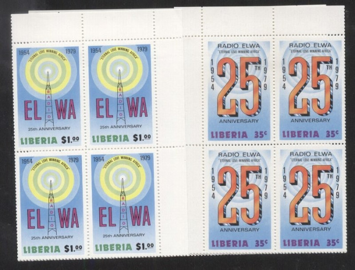Liberia 1979 Radio Elwa x 4 MNH DA.106