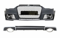 Bara Fata si Difuzor Bara Spate AUDI A3 8V (2012-2015) Sedan / Cabrio RS3 Design Performance AutoTuning foto