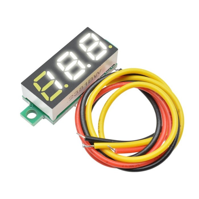 Mini voltmetru afisaj digital LED ALB - 0,28 inch DC ( 0-100V )