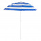 Umbrela plaja, Strend Pro, cu inclinatie, model dungi, albastru si alb, 180 cm
