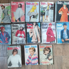 Lot 123 numere Revista Modes et Travaux moda si tipare vestimentare 1969 1984