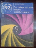 Ce trebuie sa stim despre diabetul zaharat-Iulian Mincu