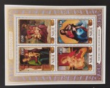 NIUE-CRACIUN 1986,PICTURi din MUZEUL VATICAN-1 M/Sh.-MNH**-NIU 020, Arta