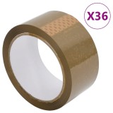 VidaXL Bandă adezivă de ambalare, 36 buc., maro, 48 mm x 66 m