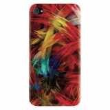 Husa silicon pentru Apple Iphone 4 / 4S, Colorful Digital Painting Strokes