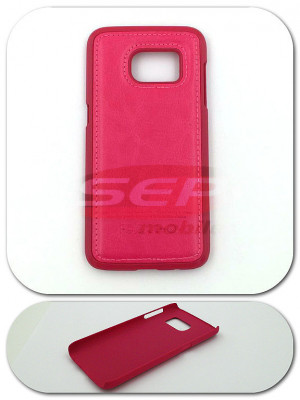 Toc Back Case Leather Samsung Galaxy S6 Edge ROZ foto