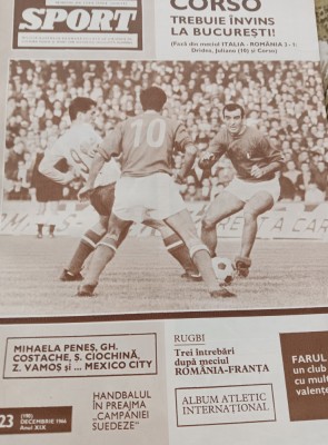 myh 110 - Revista SPORT - nr 23/decembrie 1966 - Industria sarmei - Cimpia Turzii foto