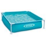 Cumpara ieftin Piscina rectangulara, 122 x 122 x 30 cm, cadru metalic, capacitate 342 l, Intex