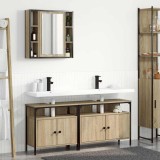Cumpara ieftin Set de mobilier pentru baie 3 buc. Maro 80 x 30 x 60 cm