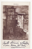 carte postala Grigorescu interior la vitre