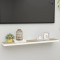 Gossi raft de perete suspendat, stejar si alb, 120x23,5x3,8 cm, mdf