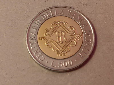 M3 C50 - Moneda foarte veche - Italia - 500 lire - omagiala - 1993 foto