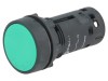 Comutator Apăsare 22mm 1 NO Verde