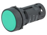 Comutator Apăsare 22mm 1 NO Verde