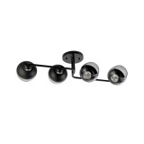 Lustra Klausen MATTY PL4, 4x E27, Negru, 74x20x20 cm, Corp Iluminat Interior Metal Sticla, Design Clasic Elegant, Ideala Dining sau Living Modern